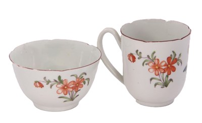 Lot 37 - Rare Worcester C/S and Teabowl Meissen/Chelsea...