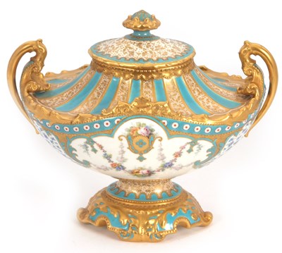 Lot 18 - Royal Crown Derby Vase and Cover by Desire...