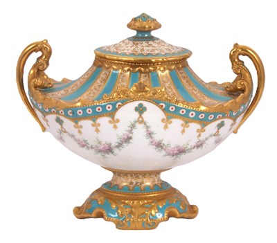 Lot 18 - Royal Crown Derby Vase and Cover by Desire...