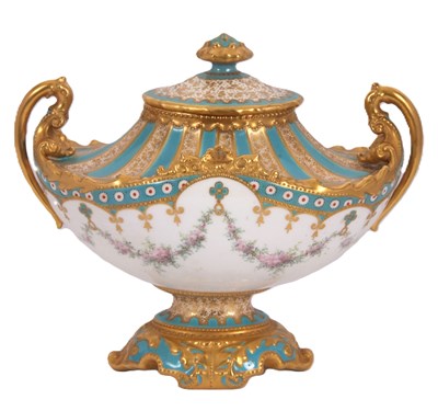 Lot 18 - Royal Crown Derby Vase and Cover by Desire...