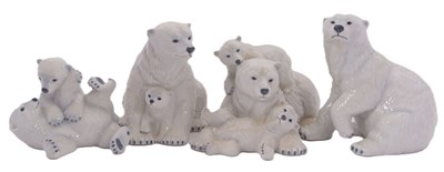 Lot 8 - A group of four Polar Bears two with cubs,...