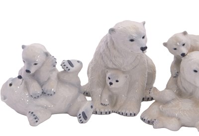Lot 8 - A group of four Polar Bears two with cubs,...