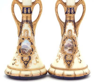 Lot 12 - A fine pair of Wedgewood vases of tapered form...