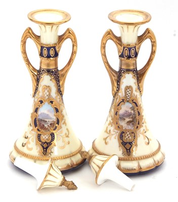 Lot 12 - A fine pair of Wedgewood vases of tapered form...