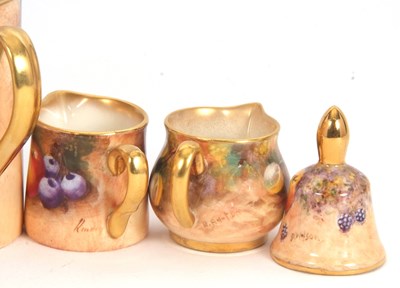 Lot 28 - A Royal Worcester fruit plate decorated with...