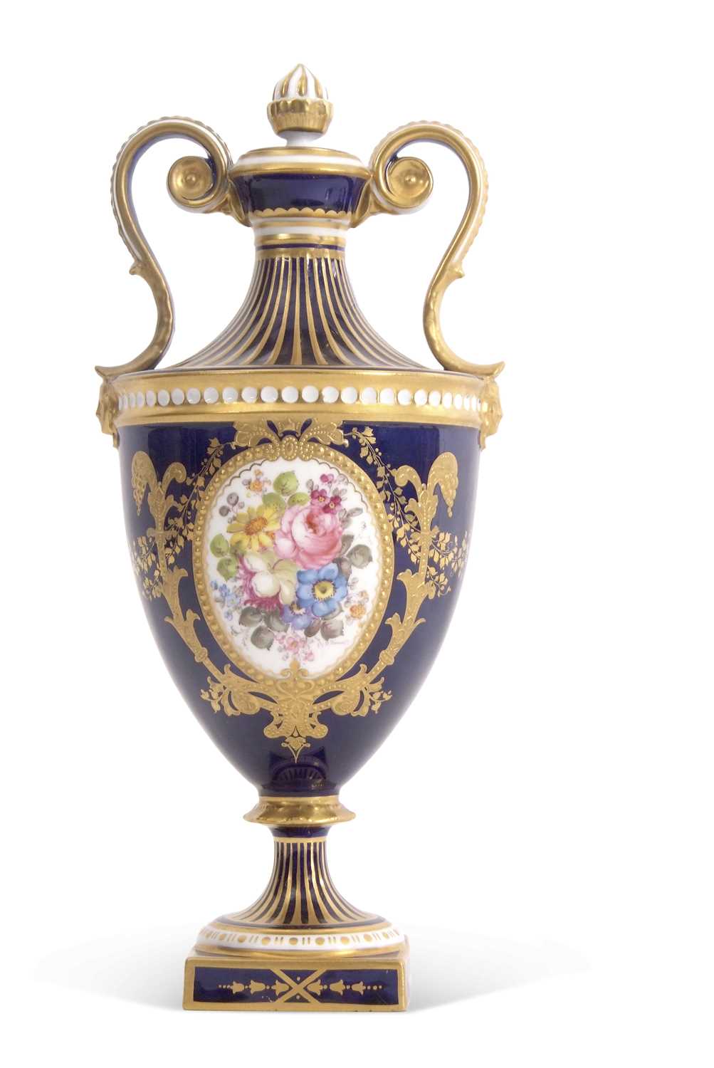 Lot 31 - A Royal Crown Derby vase and cover in...
