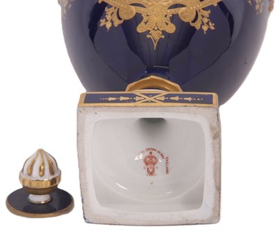 Lot 31 - A Royal Crown Derby vase and cover in...
