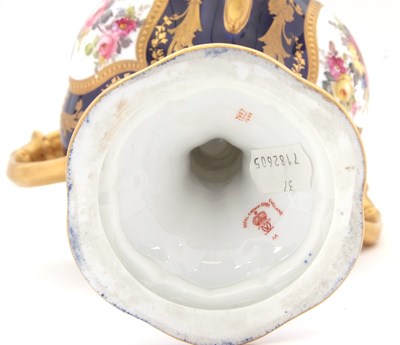 Lot 34 - A large Royal Crown Derby chalice type vase...