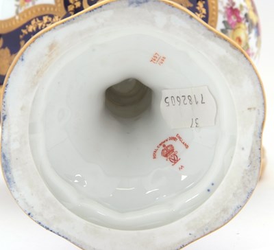 Lot 34 - A large Royal Crown Derby chalice type vase...