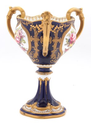 Lot 34 - A large Royal Crown Derby chalice type vase...
