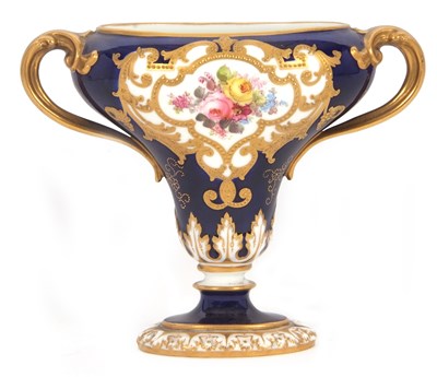 Lot 35 - A small Royal Crown Derby vase with gilt...