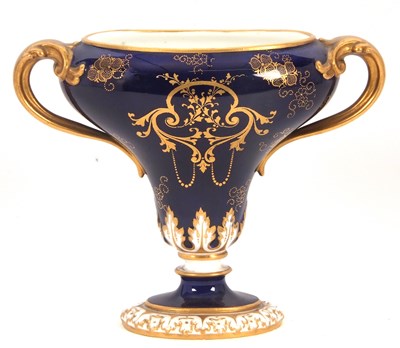 Lot 35 - A small Royal Crown Derby vase with gilt...