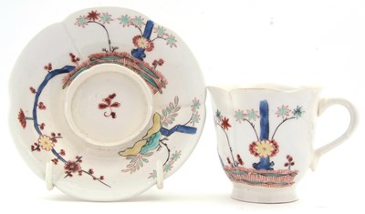 Lot 41 - A continental porcelain Trembleuse cup and...
