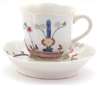 Lot 41 - A continental porcelain Trembleuse cup and...