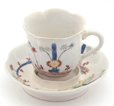 Lot 41 - A continental porcelain Trembleuse cup and...