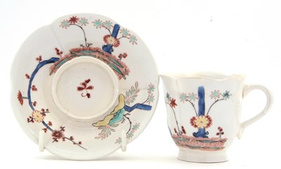Lot 41 - A continental porcelain Trembleuse cup and...