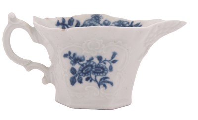 Lot 50 - An early Worcester cream boat