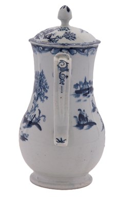 Lot 52 - An early Lowestoft porcelain coffee pot and...