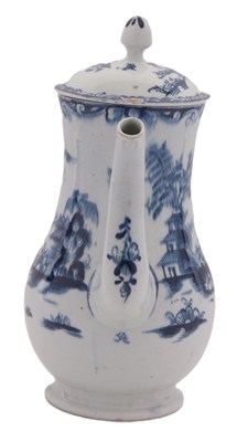 Lot 52 - An early Lowestoft porcelain coffee pot and...