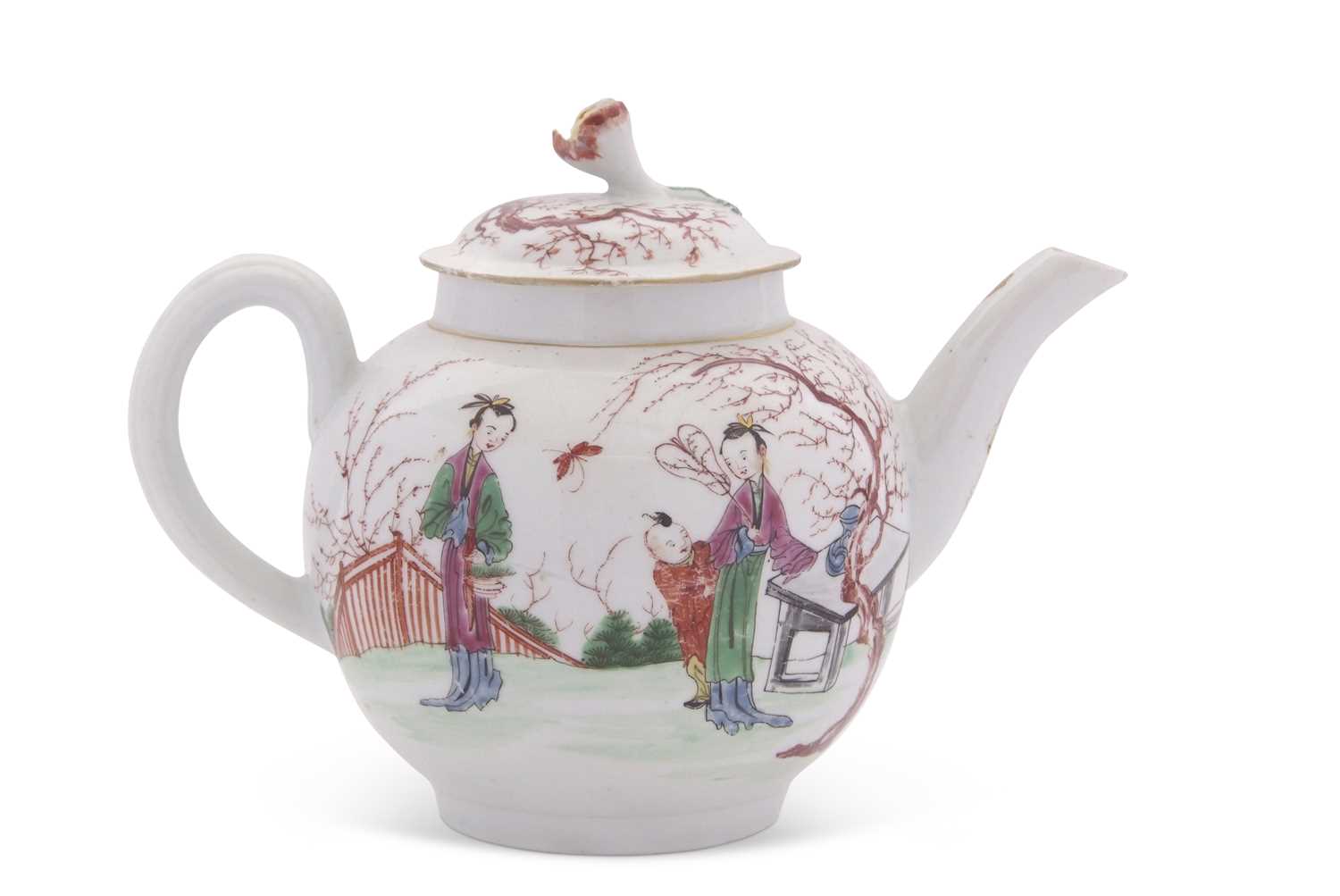 Lot 54 - An early Worcester porcelain teapot and cover,...