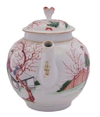 Lot 54 - An early Worcester porcelain teapot and cover,...