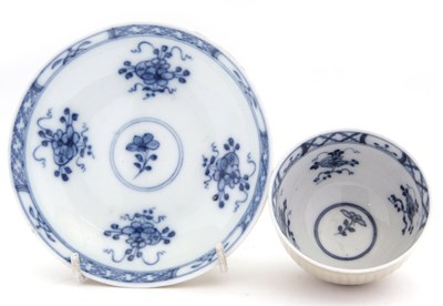 Lot 59 - A Meissen cup and saucer of ribbed form with...