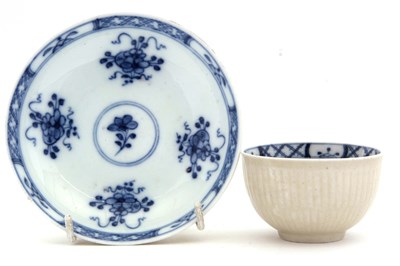 Lot 59 - A Meissen cup and saucer of ribbed form with...
