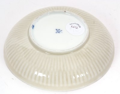 Lot 59 - A Meissen cup and saucer of ribbed form with...