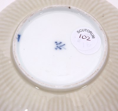 Lot 59 - A Meissen cup and saucer of ribbed form with...