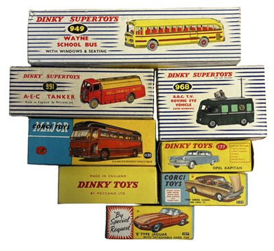Lot 170 - Various empty Dinky and Corgi boxes, to...