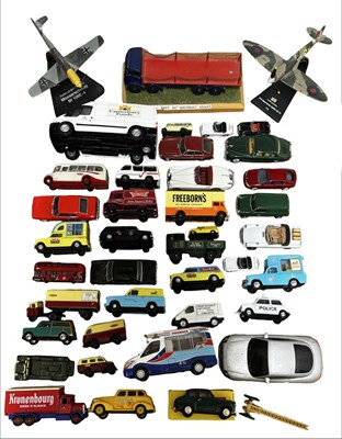 Lot 180 - A mixed lot of various die-cast cars, buses,...
