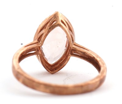 Lot 27 - A 9ct morganite and diamond ring, set with a...