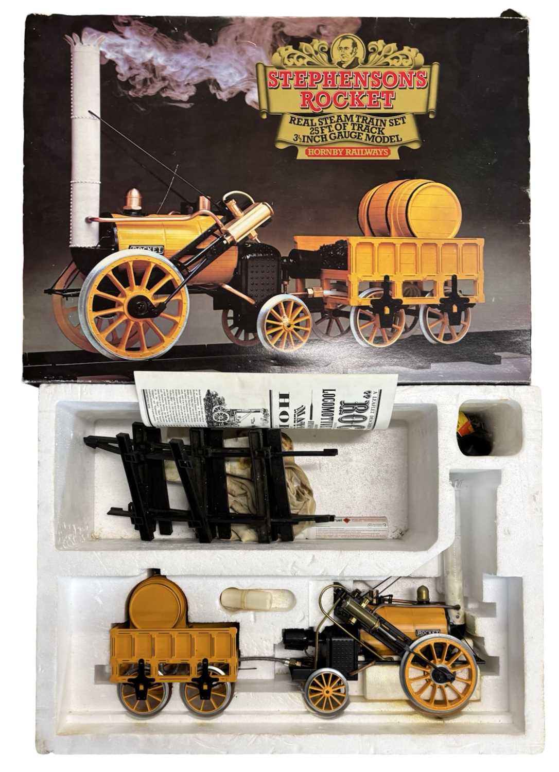 Lot 1 - A boxed Hornby 3.5'' gauge Stephenson's Rocket...