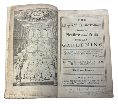 Lot 35 - JOHN LAWRENCE: THE CLERGY-MAN'S RECREATION:...
