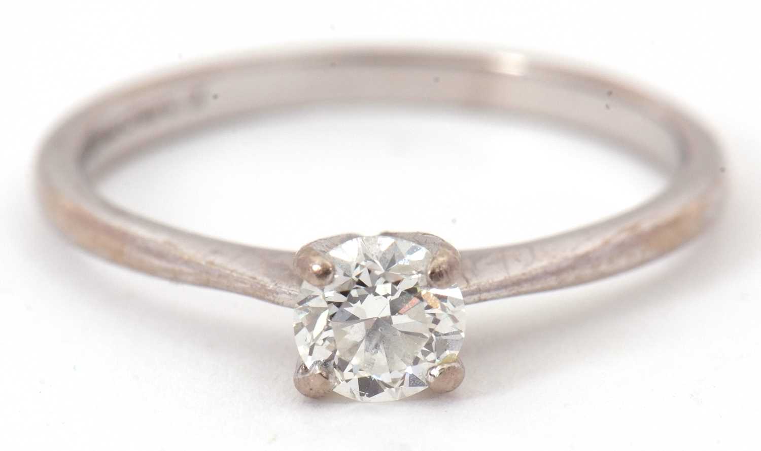 Lot 66 - A GIA certified 18ct diamond solitaire ring,...