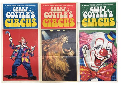 Lot 292 - Three vintage circus advertising posters for...