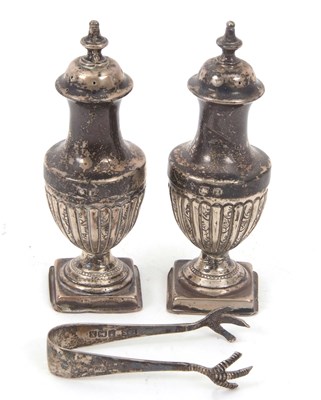 Lot 66 - Mixed Lot: A pair of late Victorian urn shaped...