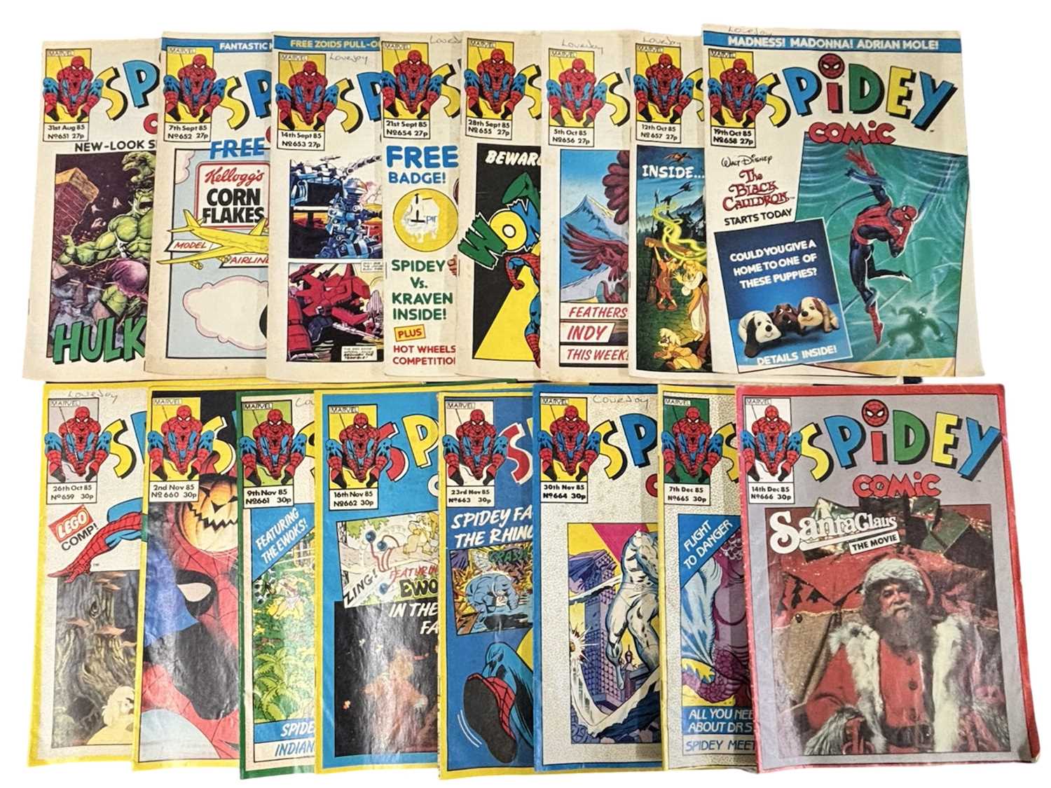 Lot 22 - SPIDEY COMIC, Marvel, Issues: 651-666