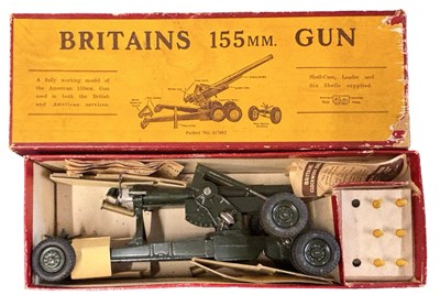 Lot 210 - A boxed Britains 15mm Gun with original...