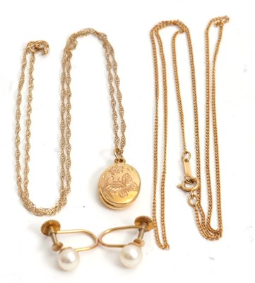 Lot 143 - A mixed lot of jewellery: to include an oval...