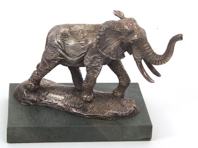 Lot 34 - An Elizabeth II silver model of an elephant,...
