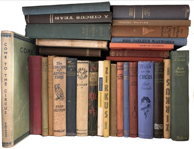 Lot 141 - ONE BOX: Cloth-backed circus interest novels...