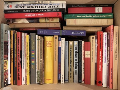 Lot 142 - ONE BOX: Paperback circus interest to include:...