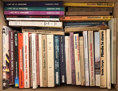 Lot 149 - ONE BOX: Mixed circus interest paperbacks,...