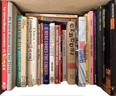Lot 153 - ONE BOX: Mixed language circus interest, to...