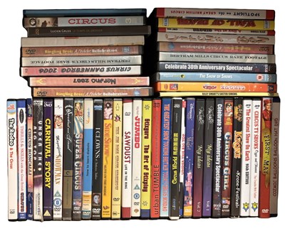 Lot 196 - ONE BOX: various circus related DVDs