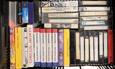 Lot 197 - ONE BOX: Various circus related VHS tapes
