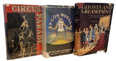 Lot 26 - CIRCUS DUSTJACKETS: 3 Titles: JOHN C CLARKE:...