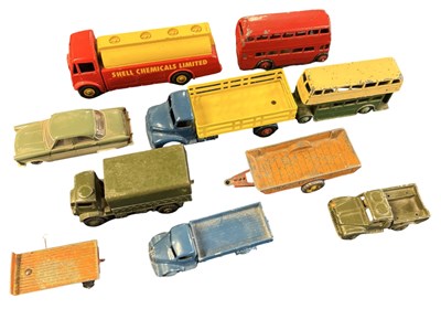 Lot 173 - A collection of various playworn Dinky toys,...