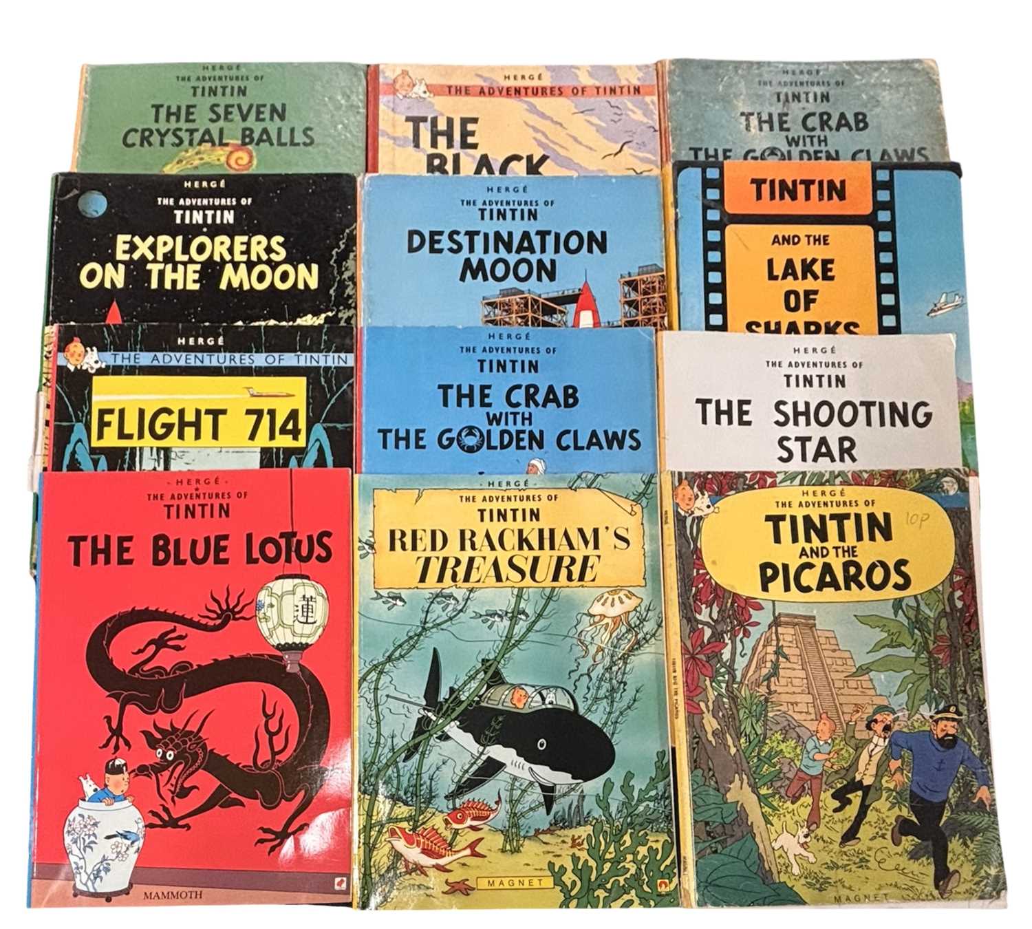 Lot 77 - A collection of various Tintin books, to...